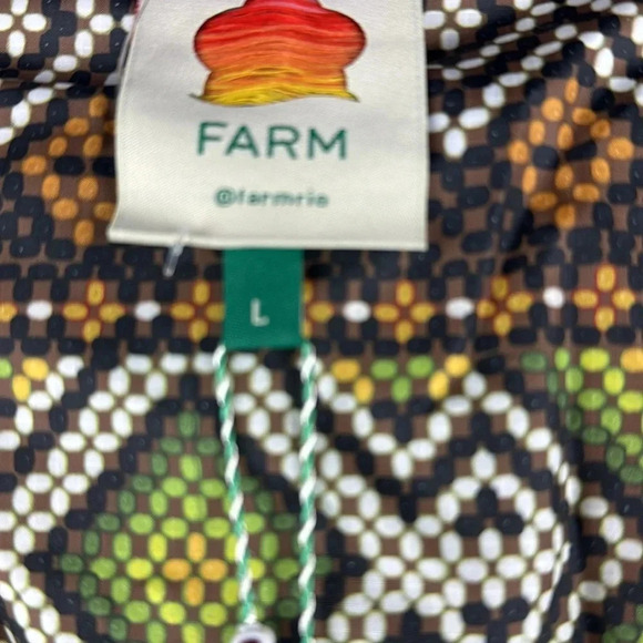 FARM RIO multi color reversible puffer jacket Sz LARGE NWT - Picture 7 of 15